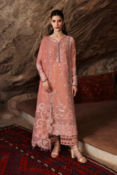 QALAMKAR - 3PC LAWN EMBROIDERED SHIRT WITH KHADI NET EMBROIDERED DUPATTA AND TROUSER - HZG2713
