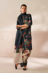 BAROQUE - 3PC VISCOSE PRINTED SHIRT WITH TWILL PRINTED SHAWL AND TROUSER - HZU2523