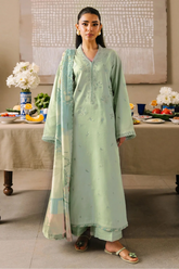 SERAN - 3PC LAWN EMBROIDERED SHIRT WITH CHIFFON PRINTED DUPATTA AND TROUSER - HZG2848