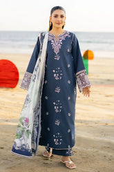 SERAN - 3PC LAWN EMBROIDERED SHIRT WITH CHIFFON PRINTED DUPATTA AND TROUSER - HZG2847