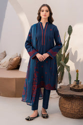JAZMIN - 3PC LAWN EMBROIDERED SHIRT WITH MANAAR PRINTED DUPATTA AND TROUSER - HZG1712