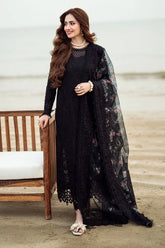 NUREH - 3PC LAWN LASERWORK EMBROIDERED SHIRT WITH COTTON NET PRINTED EMBROIDERED DUPATTA AND TROUSER - HZG2817