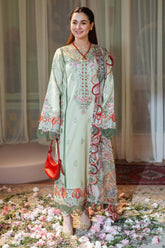 JADE - 3PC LAWN EMBROIDERED SHIRT WITH CHIFFON PRINTED DUPATTA AND TROUSER - HZG2298