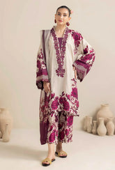 ADAN LIBAAS - 3PC KHADDAR PRINTED SHIRT WITH KHADDAR PRINTED DUAPTTA AND TROUSER - HZG1944