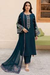 BATIK - 3PC LAWN EMBROIDERED SHIRT WITH CHIFFON EMBROIDERED DUPATTA AND TROUSER - HZG2779