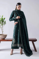 ZAIB - 3PC LAWN EMBROIDERED SHIRT WITH LAWN EMBROIDERED DUPATTA AND TROUSER - HZG2658