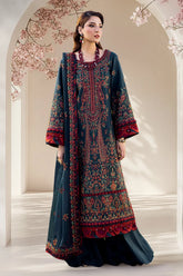 ASIM JOFA - 3PC LAWN EMBROIDERED SHIRT WITH KHADDI NET EMBROIDERED DUPATTA AND TROUSER - HZG2823