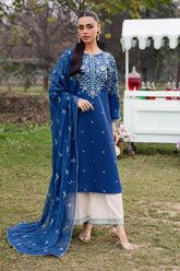 BATIK - 3PC LAWN EMBROIDERED SHIRT WITH CHIFFON EMBROIDERED DUPATTA AND TROUSER - HZG2840
