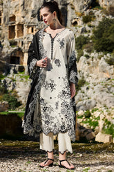 IMAGE - 3PC LAWN EMBROIDERED SHIRT WITH CHIFFON EMBROIDERED DUPATTA AND TROUSER - HZG2167