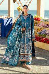 FLORENT - 3PC LAWN EMBROIDERED SHIRT WITH CHIFFON PRINTED DUPATTA AND TROUSER - HZG2299