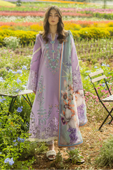 MUSHQ - 3PC LAWN EMBROIDERED SHIRT WITH SILK PRINTED DUPATTA AND TROUSER - HZG2844