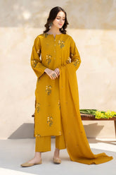 BAROQUE - 3PC LAWN EMBROIDERED SHIRT WITH CHIFFON EMBROIDERED DUPATTA AND TROUSER - HZG3009