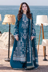 QALAMKAR - 3PC LAWN SEQUIN EMBROIDERED SHIRT WITH COTTON NET EMBROIDERED DUPATTA AND TROUSER - HZG2703
