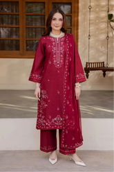 BATIK - 3PC LAWN EMBROIDERED SHIRT WITH CHIFFON EMBROIDERED DUPATTA AND TROUSER - HZG2834