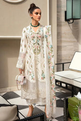 CRIMSON - 3PC LAWN EMBROIDERED SHIRT WITH CHIFFON EMBROIDERED DUPATTA AND TROUSER - HZG2827