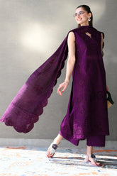 ZAIB - 3PC LAWN EMBROIDERED SHIRT WITH KHADDI NET EMBROIDERED DUPATTA AND TROUSER - HZG2826