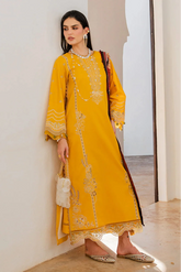 IZEL - 3PC LAWN EMBROIDERED SHIRT WITH CHIFFON PRINTED DUPATTA AND TROUSER - HZG2799