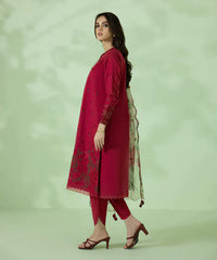SAPPHIRE - 3PC LAWN EMBROIDERED SHIRT WITH ORGANZA PRINTED DUPATTA & TROUSER - HZG1284