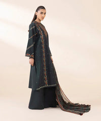 SAPPHIRE - 3PC LAWN EMBROIDERED SHIRT WITH MANAAR PRINTED DUPATTA AND TROUSER - HZG2182