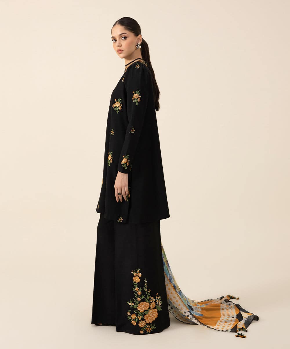 SAPPHIRE - 3PC LAWN EMBROIDERED SHIRT WITH MONAR PRINTED DUPATTA AND TROUSER - HZG1717