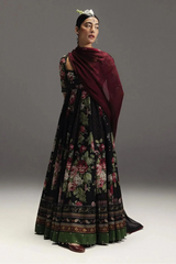 ZARA SHAHJAHAN - 3PC LAWN PRINTED FROCK WITH SILK PRINTED DUPATTA AND TROUSER - HZG2936