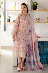 BAROQUE - 3PC LAWN PRINTED SHIRT WITH SILK PRINTED DUPATTA AND TROUSER - HZG2920