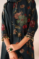 BAROQUE - 3PC VISCOSE PRINTED SHIRT WITH TWILL PRINTED SHAWL AND TROUSER - HZU2523