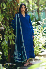 SUFFUSE - 3PC LAWN EMBROIDERED SHIRT WITH CHIFFON PRINTED DUPATTA AND TROUSER - HZG2802