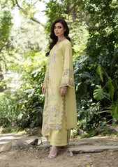 ELAF - 3PC LAWN EMBROIDERED SHIRT WITH SILK PRINTED DUPATTA AND TROUSER - HZG3048
