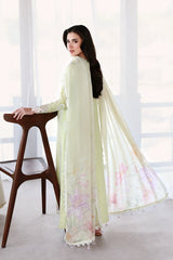 AZURE - 3PC LAWN EMBROIDERED SHIRT WITH SILK PRINTED DUPATTA AND TROUSER - HZG2782