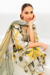 BAROQUE - 3PC KARANDI PRINTED SHIRT WITH KARANDI PRINTED DUAPTTA AND TROUSER - HZG1900