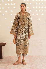 BAROQUE - 3PC LAWN PRINTED SHIRT WITH SILK PRINTED DUPATTA AND TROUSER - HZG2930