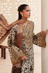 BAROQUE - 3PC LAWN PRINTED SHIRT WITH SILK PRINTED DUPATTA AND TROUSER - HZG2930