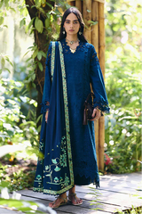 SUFFUSE - 3PC LAWN EMBROIDERED SHIRT WITH CHIFFON PRINTED DUPATTA AND TROUSER - HZG2802