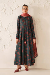 BAROQUE - 3PC VISCOSE PRINTED SHIRT WITH VISCOSE PRINTED DUPATTA AND TROUSER - HZU2521