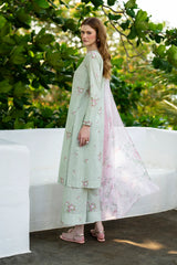 IZNIK - 3PC LAWN PRINTED SHIRT WITH SILK PRINTED DUPATTA AND TROUSER - HZG2923