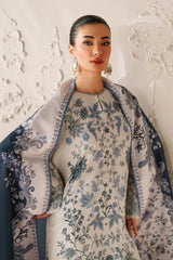 BAROQUE - 3PC VISCOSE PRINTED SHIRT WITH VISCOSE PRINTED DUPATTA AND TROUSER - HZU2518