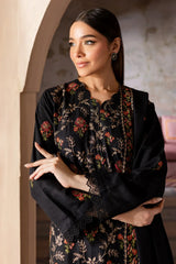 BATIK - 3PC DHANAK EMBROIDERED SHIRT WITH CHIFFON EMBROIDERED DUPATA AND TROUSER - HZG2375