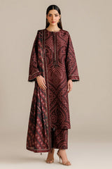 JAZMIN - 3PC LAWN PRINTED SHIRT WITH SILK PRINTED DUPATTA AND TROUSER - HZG2951