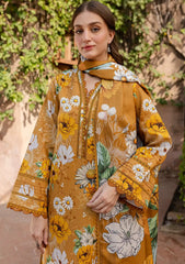 BAROQUE - 3PC KHADDAR PRINTED SHIRT WITH KHADDAR PRINTED DUPATTA AND TROUSER - HZU2560