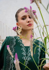 IZEL - 3PC LAWN EMBROIDERED SHIRT WITH KHADDI NET EMBROIDERED DUPATTA AND TROUSER - HZG2797