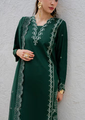 IZEL - 3PC LAWN EMBROIDERED SHIRT WITH KHADDI NET EMBROIDERED DUPATTA AND TROUSER - HZG2797