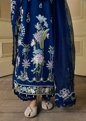 MARYAM HUSSAIN - 3PC LAWN EMBROIDERED SHIRT WITH MANAAR EMBROIDERED DUPATTA AND TROUSER - HZG3032