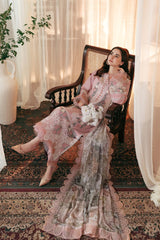 JADE - 3PC LAWN EMBROIDERED SHIRT WITH CHIFFON PRINTED DUPATTA AND TROUSER - HZG2628