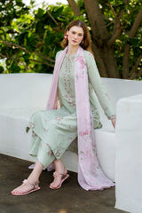 IZNIK - 3PC LAWN PRINTED SHIRT WITH SILK PRINTED DUPATTA AND TROUSER - HZG2923