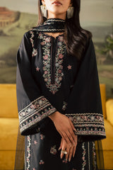 BATIK - 3PC DHANAK EMBROIDERED SHIRT WITH CHIFFON EMBROIDERED DUPATTA AND TROUSER - HZU2494