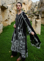 IMAGE - 3PC LAWN EMBROIDERED SHIRT WITH CHIFFON EMBROIDERED DUPATTA AND TROUSER - HZG2239