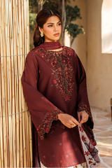 IZNIK - 3PC LAWN EMBROIDERED SHIRT WITH SILK PRINTED DUPATTA AND TROUSER - HZG2945