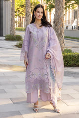 RAG RASIYA - 3PC LAWN EMBROIDERED SHIRT WITH MANAAR PRINTED DUPATTA AND TROUSER - HZG2154