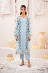 IZNIK - 3PC LAWN BORER EMBROIDERED SHIRT WITH CHIFFON PRINTED DUPATTA AND TROUSER - HZG2222